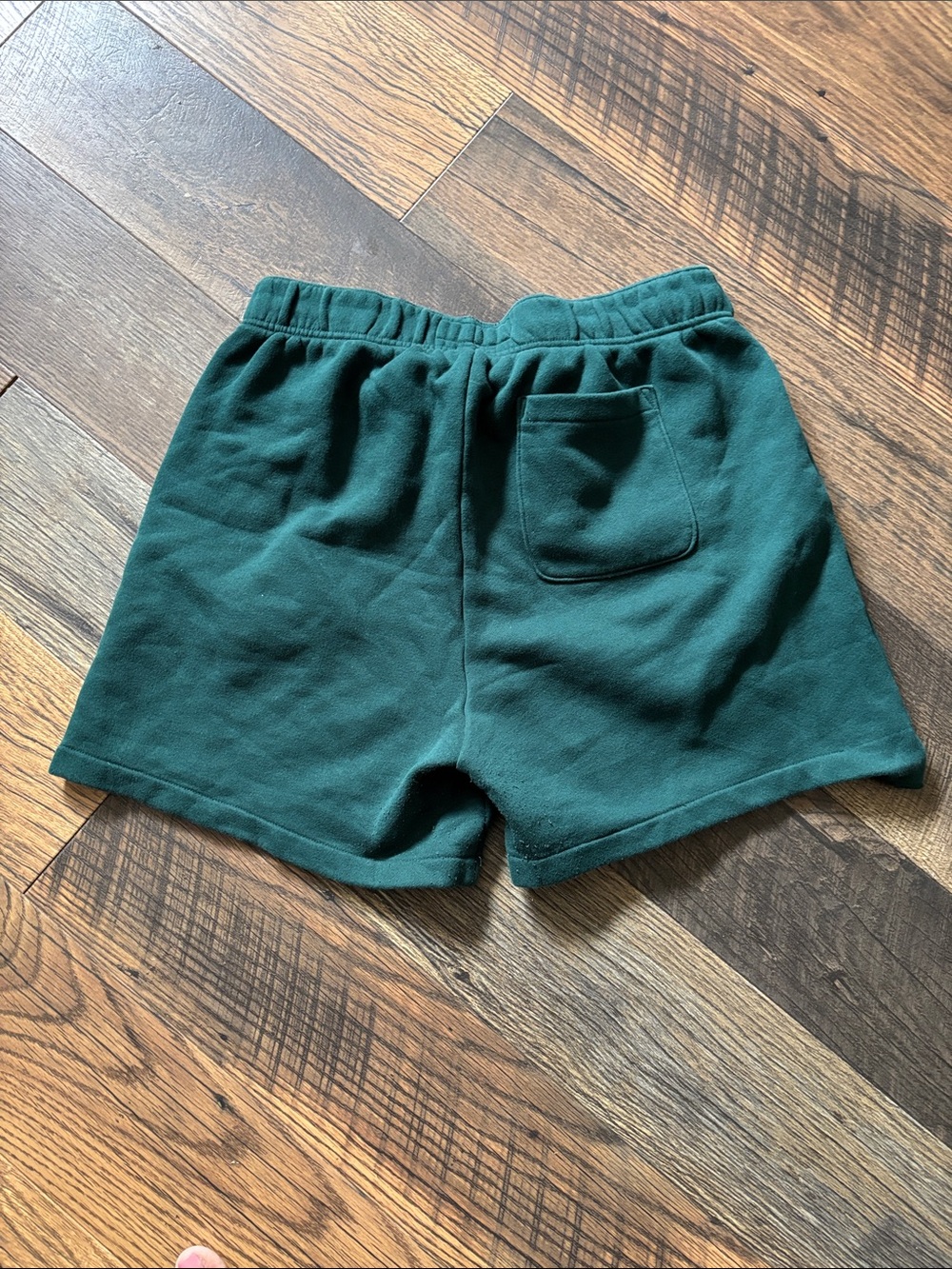 Abercrombie & Fitch Forest Green Soft A&F Relaxed Fit Sweat Short Fleece Size L - Picture 5 of 7
